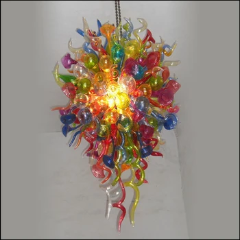 Spānijas Multicolor Lampas Ķīniešu LED Murano Stikla Lustras, Lampas Izpūstas Murano Stikla Lustras,