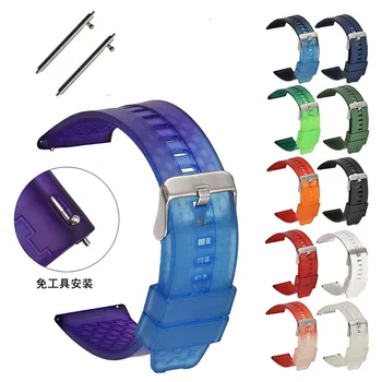 Premium Krāsaini Gumijas Ātri Atbrīvot Watchband Samsung Galaxy Skatīties 46mm SM-R800 Sporta Band Siksniņa Rokas Aproce