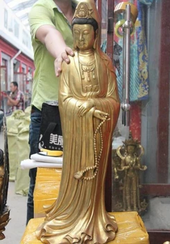 dziesmu voge gem S1454 Ķīnas Templis Vara Gild Nahai Avalokitesvara guanyin Kuan Yin Žēlsirdības Dieviete