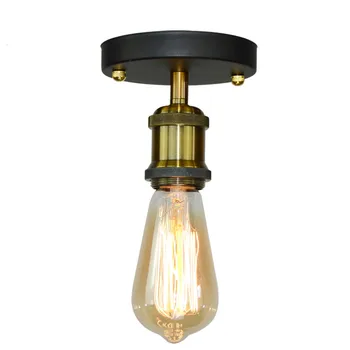 Vintage Vienkāršu Vara/Bronzas Griestu lampas Retro Rūpniecības E27 apturēta Eju Koridorā Spīdumi Griestu Lampas Armatūra