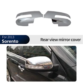 Par KIA sorento 2009. - 2014. gada Atpakaļskata Spoguļa Vāciņš Apdares Sānu Durvis Atpakaļskata Spoguļi Rāmja Aizsargs ABS Chrome Auto Piederumi