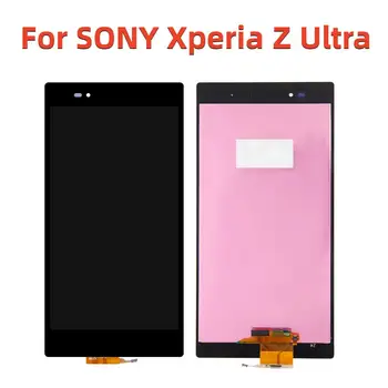 Oriģinālais LCD Displejs Priekš SONY Xperia Z Ultra XL39h XL39 C6833 Touch Screen Digitizer SONY Xperia Z Ultra lcd ar Rāmi