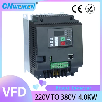 220v uz 380V 4.0 kw VFD regulējamām piedziņām VFD /Inverter 1HP vai 3ZS Ieejas Jauda 3ZS 415V frekvenču invertoru