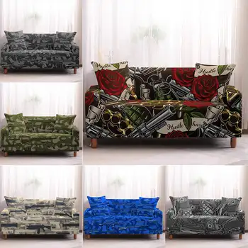 Sofa Cover Stiept Elastīgs Slipcovers Dīvāns Frekvencēs Vintage attiecībā uz Dzīvojamās Istabas Dīvāna Segtu ar Vienu/Divus/Trīs/Četras Sēdvietas Visu Vāciņu