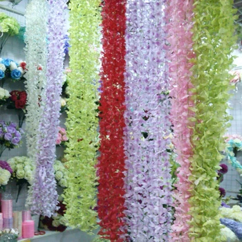 10pcs 1.8 m hydrangea zīda ziedu vīnogulāju puse kāzu DIY apdare ziedu rotangpalmas mākslīgo ziedu zīda ziedu plastmasas vīnogulāju