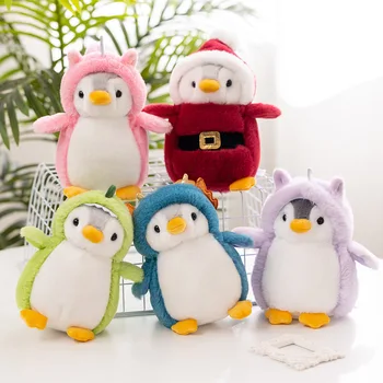 Kawaii Cosplay Pingvīns Plīša Lelle Paredzēta Bērniem Meitene Cute Karikatūra Unicorn Trušu Santa Mīkstās Rotaļlietas Nomierinātu Dāvanas