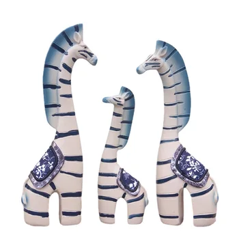 Sveķu Zebra Amatniecības Figūriņas 3 Ģimenes Zirgu Statuja Mākslas Āra Dārza Rotājumi Radošo Mājas Dekoru Skulptūras
