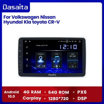 Dasaita Auto radio 2 Din VW Hyundai, Nissan, toyota CR-V KIA ar Android Transportlīdzekļa Carplay GPS Navigācijas auto stereo DSP
