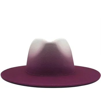 Jutu, Fedora Cepuri, vilnas ziemas cepure lielā loka vīriešu un sieviešu modes džeza cepuru rudens divu krāsu Britu stila cepure