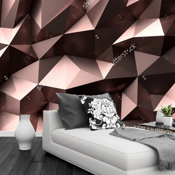 Mūsdienu Tekstilmateriālu sienu pārklājumi, 3D ģeometrisko modeļu dzīvojamā istaba dīvāns restorāns fona sienas vinila papel de parede