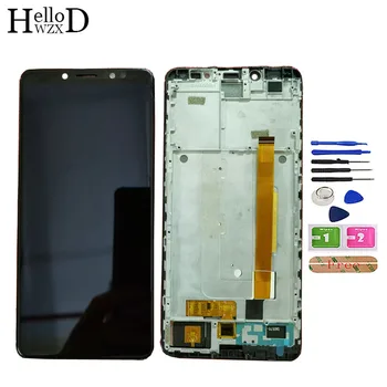 Mobilo LCD Displejs Haier Viesuļvētras Hm-N505-FL i8 LTE Touch Screen Digitizer Panelis Priekšējā Stikla Sensora Remonta Daļas Rāmis Rīks