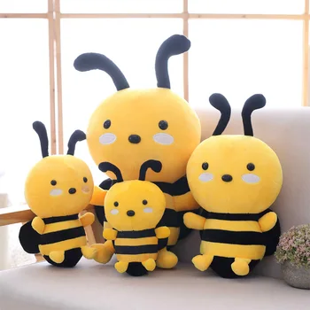 Jaunu Cute Kawaii medus Bišu bitīte Plīša Rotaļlietas Valentīna Dienu, kas pavadīta ar Pildījumu Dzīvnieku, Bērnu, Bērniem, Lellēm, Spilvenu, Rotaļlietu Bērniem