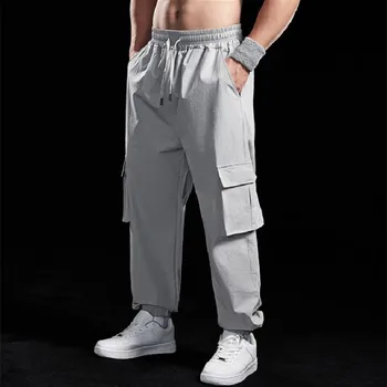 Sporta Bikses Muskuļu Vīriešu Modes Brīvā Laika Pavadīšanas Fitnesa Valsts Saišķis Muti Joker Modes Darbojas Kravas Bikses Vaļīgas Stretch Bikses