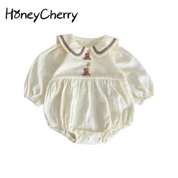 HoneyCherry Rudens Bērnu Jābūt Ar Garām Piedurknēm Bodysuit Jaunu Piedzimst Mazulis Meitene Apģērbs Mazulim Meitene Bodysuit