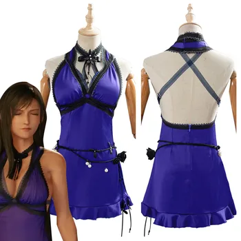 Spēle Final Fantasy VII Pārtaisīt Tifa Lockhart Cosplay Kostīms, Kleita, Sievietes, Meitenes Halloween Karnevāla Apģērbs