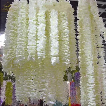 Unikālo Dizainu Kāzu Fons Apdare 100cm Orhideju Ziedu Zīda Wisteria Vīnogu Balto Mākslīgie Vainagi, Fotografēšana, Foto, Aksesuārus