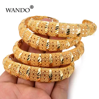 WANDO Moderns 4gab/daudz Etiopijas/Dubai/Āfrikas/Francija/rotaslietas Zelta Krāsu Aproces Rotaslietas, Zelta Aproces&Rokassprādzes Sievietēm Dāvanas