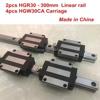 HGR30 lineārie guide: 2gab HGR30 - 300mm + 4gab HGW30CA lineāro grupu pārvadājumi CNC daļas