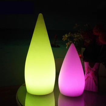 LED nakts gaisma RGB ūdens piliens USB lādējamu IP68 āra ūdensizturīgs dekori galda lampas ar tālvadības pulti bāra zāle