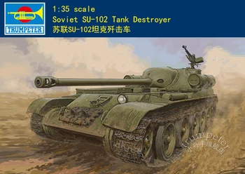 Trompetists 09570 1/35 Padomju SU-102 Tank Destroyer Militārā Kompleksa Modelis Komplekti