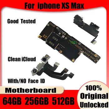 64GB-256 GB iphone XS Max Mātesplate Atbalsta ios atjauninājumu & 4G LTE 100% Oriģināls Atbloķēt Bezmaksas icloud Loģika valde Ar/Bez FaceID