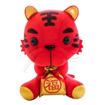 Tiger Talismans Plīša Rotaļlieta Svētku Iegūstama Festivāla Dāvanu Ķīniešu Jaunais Gads Zodiaka Plīša Tīģeris Dekors Bērniem Klāt Lelle Karstā Pārdošanas