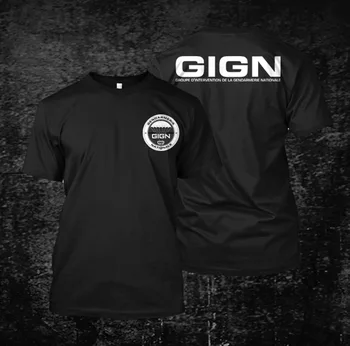 Gign Gendarmerie Nationale - Pasūtījuma T-Krekls, T-Veida Jaunu 2019 Kokvilnas Īstermiņa Piedurknēm T-Krekls Retro 100% Kokvilnas Krekls Drukas Tee Atdzist Topi