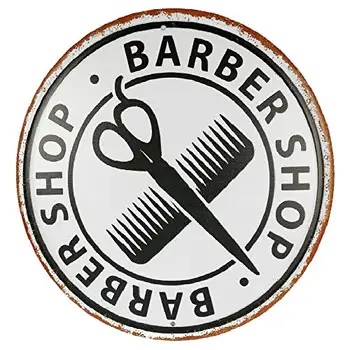 Metāla zīmju Kārtas Stilīgs Zīme Barbershop Tikai 30cm 12
