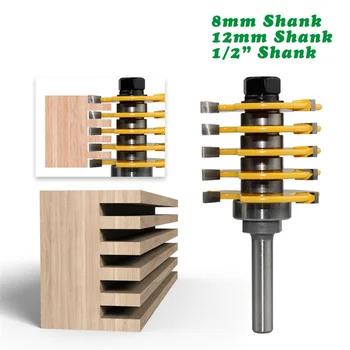 1pc 8mm Shank12mm kāta Pavisam Jaunu 2 Zobu Regulēšana Pirkstu Locītavu Maršrutētāju Bitu Tenon Kuteris Rūpniecības Grade Koksnes Rīks