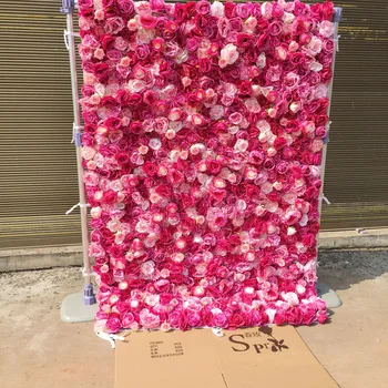 SPR 4ft ar 8ft karstā rozā ziedi sienas roll up sienas, arkas, galda runner mākslīgo ziedu dekorācijas vienošanos bezmaksas shpping
