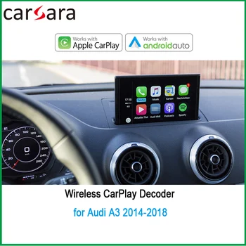 CarPlay Android Auto Bezvadu Dekoders Au di A3/Q2 MMI Sākotnējo ekrānu iOS & Reverse attēlu Pārbūves Komplektu
