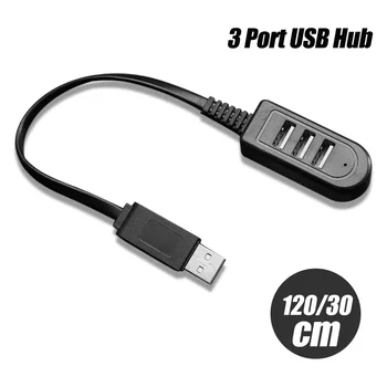 USB Hub 2.0 MultiUSB Sadalītāja Adaptera Kabelis 1,2 m 0,3 m Mini Hub PC Klēpjdatora USB Hab Paplašinātāju Vadu Datoru Piederumi