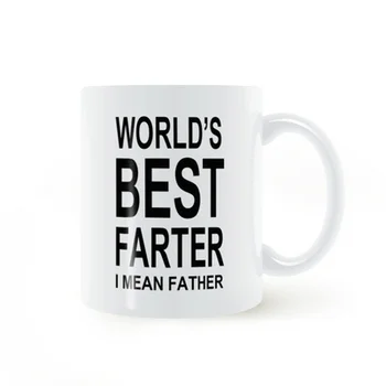 Pasaules Labākais Tēvs, es Domāju, Ģimenes Smieklīgi Krūze Labākais Tētis Dāvanu 11oz Keramikas Kafijas Krūze Piena Kausa Piliens Kuģniecība