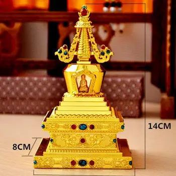 Vara sakausējuma, stupa, Budas astoņi, svētnīcas, Budistu piederumi, pagodas, the Bodhi tornis, dagoba, 3 krāsas, pēc izvēles~