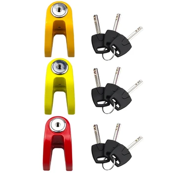 Drošības Anti-theft Kalnu Velosipēdu Disku Bremzes Atslēgas ar 3 Atslēgām, Elektrisko Velosipēdu, Motociklu Drošību Riteņa Diska Fiksēšana