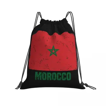 Aukliņu Somas Sporta Soma Marokas Karogu Marokas Apģērbu Grafiskais Atdzist Mugursoma R344 Aukliņu Mugursoma Smieklīgi Jaunums