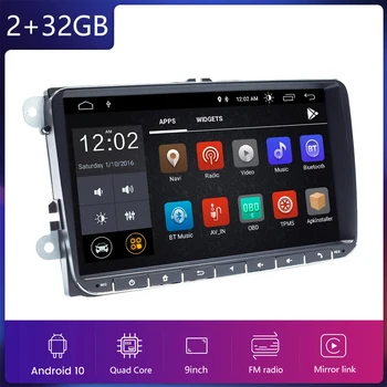 2Din Android 11 Automašīnas radio, GPS Navigācija, VW Passat B6 touran volkswagen, Skoda Octavia 2polo golf 5 6 Multimediju DVD Atskaņotājs