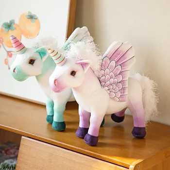 Kawaii Unicorn Plīša Rotaļlietu, Mīksto Pildījumu Krāsains Unicorn Mīksta Lelle Dzīvnieku, Kas Peld Ar Zirgu Rotaļlietas Bērniem Meitene Dekors Dzimšanas Dienas Dāvana