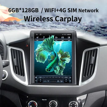 10.4 collu Tesla Ekrāna Automašīnu Multivides Video Atskaņotājs 2 Din Radio Hyundai Creta 2017 Android 10 GPS CARPLAY Stereo DVD Galvas Vienības