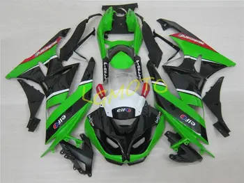ABS motociklu aptecētājs Kits Fit zaļš melns Kawasaki ZX6R ZX-6R 636 2009 2010 2011 2012 09 10 11 12 virsbūves ķermeņa komplekti