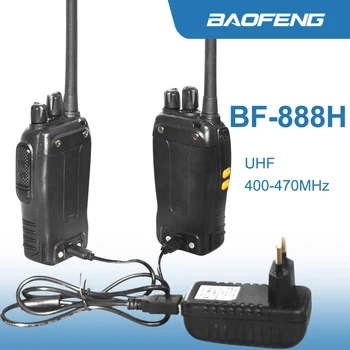 Baofeng BF-888H divvirzienu Radio ar USB Lādētāju 888H lielos attālumos Walkie Talkie, UHF 400-470Mhz Dual Band Ham Radio