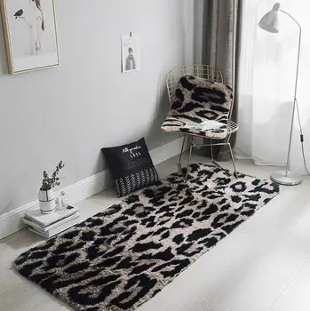 Leopards Drukāt Pinkains Ūdeļu Kašmira paklāju pūkains paklājs viesistaba, Guļamistaba bērniem, paklāju mājās mat neslīdoša dīvāns tējas galda paklājiņš
