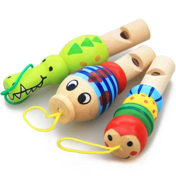 1Pc Zīdaiņu Whistling Rotaļlietas Koka Izlases Krāsas, Rotaļlietas, Multiplikācijas filmu Dzīvnieku Svilpe Izglītības Mūzikas Instrumentu, Rotaļlietas, Bērnu Bērni Bērniem