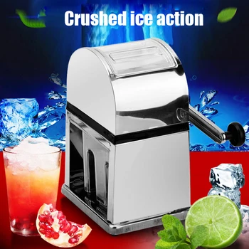 1pc Rokasgrāmata Ledus Smalcinātājs Skuveklis Sniega Dzert Slushy Maker Blenderī Kokteilis Maker nerūsējošā tērauda shaved ledus skuveklis mašīna