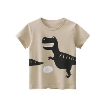 2023 Vasaras Zēni Dinozauru T-krekli Karikatūra Izdrukāt Meitenes Tees Bērniem Topi Īstermiņa piedurknēm T Krekli, Bērnu Kokvilnas Apģērbs Apģērbs