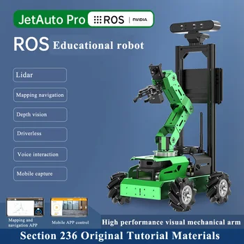 JetAuto Pro ROS Mecanum Riteņu Robots Auto ar Redzes Robotu Roku Darbināmi ar Jetson Nano Atbalsta SLAM Mapping/ Navigācija/ Python
