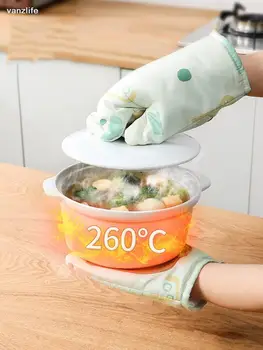 1GB/vanzlife mikroviļņu novērstu karstā siltuma izolācija cimdu tīra svaiga virtuves krāsns pret augstu temperatūru izturīga, ar biezu cimdi