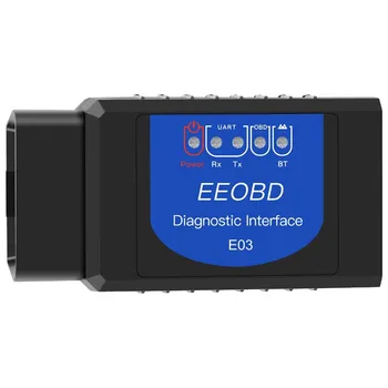 E03 jaunāko EEOBD BT3.0 Bluetooth automašīnu diagnostikas instruments OBD2 auto detektoru ELM327OBDII Dlagnostic Interface Atbalsts Android