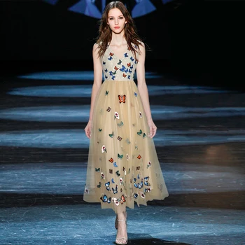 Dizainers 2022 Pavasara Vasaras Jaunā Sieviešu Vintage Elegants Augstas Kvalitātes Mežģīņu Acu Izšuvumi Modes Krāšņs Gadījuma Puse Gara Kleita