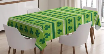 Īru Modelis Clovers Ēdamistabas Virtuves Taisnstūra Galda Segums Laima Zaļš